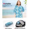 imageAbahub Surf Poncho Men ampamp Women Towel Poncho Adult with Hood Thick Quick Dry Changing Poncho Towel Microfiber Wearable Cover Up for Surfing Beach Swim  Absorbent Changing Towel L Green TurtleBlue Flower