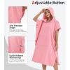 imageAbahub Surf Poncho Men ampamp Women Towel Poncho Adult with Hood Thick Quick Dry Changing Poncho Towel Microfiber Wearable Cover Up for Surfing Beach Swim  Absorbent Changing Towel L Green TurtlePink