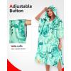 imageAbahub Surf Poncho Men ampamp Women Towel Poncho Adult with Hood Thick Quick Dry Changing Poncho Towel Microfiber Wearable Cover Up for Surfing Beach Swim  Absorbent Changing Towel L Green TurtleGreen Turtle Zippered