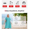 imageAbahub Surf Poncho Men ampamp Women Towel Poncho Adult with Hood Thick Quick Dry Changing Poncho Towel Microfiber Wearable Cover Up for Surfing Beach Swim  Absorbent Changing Towel L Green TurtleTeal