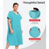 imageAbahub Surf Poncho Men ampamp Women Towel Poncho Adult with Hood Thick Quick Dry Changing Poncho Towel Microfiber Wearable Cover Up for Surfing Beach Swim  Absorbent Changing Towel L Green TurtleTeal