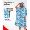 imageAbahub Surf Poncho Men ampamp Women Towel Poncho Adult with Hood Thick Quick Dry Changing Poncho Towel Microfiber Wearable Cover Up for Surfing Beach Swim  Absorbent Changing Towel L Green TurtleBlue Flower