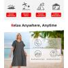imageAbahub Surf Poncho Men ampamp Women Towel Poncho Adult with Hood Thick Quick Dry Changing Poncho Towel Microfiber Wearable Cover Up for Surfing Beach Swim  Absorbent Changing Towel L Green TurtleGrey