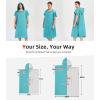 imageAbahub Surf Poncho Men ampamp Women Towel Poncho Adult with Hood Thick Quick Dry Changing Poncho Towel Microfiber Wearable Cover Up for Surfing Beach Swim  Absorbent Changing Towel L Green TurtleTeal