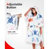 imageAbahub Surf Poncho Men ampamp Women Towel Poncho Adult with Hood Thick Quick Dry Changing Poncho Towel Microfiber Wearable Cover Up for Surfing Beach Swim  Absorbent Changing Towel L Green TurtleWhite Seabed Zippered