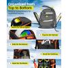imageAbahub Ski Boot Bag 50L 1680D Nylon Waterresistant Padded Ski Boot Backpack for Skis Snowboard Ski Helmet ampamp Accessories Black