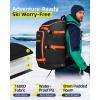 imageAbahub Ski Boot Bag 50L 1680D Nylon Waterresistant Padded Ski Boot Backpack for Skis Snowboard Ski Helmet ampamp Accessories Black