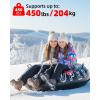 imageAbahub Snow Tubes 43 Inches PVC Inflatable Snow Sleds for Adult Thickened Hard Bottom Snow Sled with Handles Supplies Gifts Winter Sports Toys for Family Activities Outdoor
