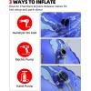 imageAbahub Snow Tubes 33 Inches PVC Inflatable Snow Sleds Thickened Hard Bottom Snow Sled with Reinforced Handles Supplies Winter Sports Toys for Family Activities Outdoor
