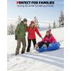 imageAbahub Snow Tubes 33 Inches PVC Inflatable Snow Sleds Thickened Hard Bottom Snow Sled with Reinforced Handles Supplies Winter Sports Toys for Family Activities Outdoor