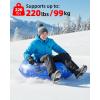 imageAbahub Snow Tubes 33 Inches PVC Inflatable Snow Sleds Thickened Hard Bottom Snow Sled with Reinforced Handles Supplies Winter Sports Toys for Family Activities Outdoor