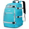 imageAbahub Ski Boot Bag 50L 1680D Nylon Waterresistant Padded Ski Boot Backpack for Skis Snowboard Ski Helmet ampamp AccessoriesLight Blue