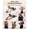 imageAbahub 2in1 Arm Trainer with AB Roller Wheels Enhanced Hydraulic Power Twister Arm Trainer 22440LBS Adjustable Resistance Home Gym Equipment for Arm Chest Core ampamp Full Body Workout Black