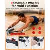 imageAbahub 2in1 Arm Trainer with AB Roller Wheels Enhanced Hydraulic Power Twister Arm Trainer 22440LBS Adjustable Resistance Home Gym Equipment for Arm Chest Core ampamp Full Body Workout Black