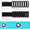 imageAbahub Adjustable Wrist ampamp Ankle Weights 2Pack Wearable Silicone Weighted Bracelet for Women Arm Leg Weights for Home Gym Workout Running Yoga ampamp Pilates  Black and White 2LB Total