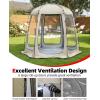image:imageAbahub 46 People Clear Bubble TentWinter Weatherproof Sports Tent with Sealed Floor Portable Outdoor Igloo Tent with Carrying Bag for Sports GamesCampingFishingCheering