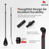 image:imageAbahub 3Piece Stand up Paddles Lightweight Paddleboard Paddle Oars for Paddleboard Adjustable Aluminum Alloy Shaft 68  84Black