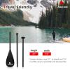 image:imageAbahub 3Piece Stand up Paddles Lightweight Paddleboard Paddle Oars for Paddleboard Adjustable Aluminum Alloy Shaft 68  84Black
