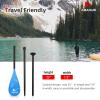 image:imageAbahub 3Piece Stand up Paddles Lightweight Paddleboard Paddle Oars for Paddleboard Adjustable Aluminum Alloy Shaft 68  84Blue