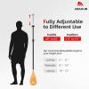 image:imageAbahub 3Piece Stand up Paddles Lightweight Paddleboard Paddle Oars for Paddleboard Adjustable Aluminum Alloy Shaft 68  84Orange