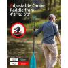 image:imageAbahub Adjustable Canoe Paddle Aluminum Shaft 4353130cm160cm Floatable Oar for Canoeing Boating KayakingBlue