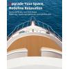 image:imageAbahub EVA Foam Boat Flooring Brushed Pattern Marine Decking Sheet with SelfAdhesive Carpet for Motorboat Kayak Surfboard SUPLight Brown with Black Lines