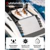 image:imageAbahub EVA Foam Boat Flooring Diamond Pattern Marine Decking Sheet with SelfAdhesive Carpet for Motorboat Kayak Surfboard SUPDark Gray with Black Lines