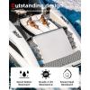 image:imageAbahub EVA Foam Boat Flooring Diamond Pattern Marine Decking Sheet with SelfAdhesive Carpet for Motorboat Kayak Surfboard SUPGray with Black Lines