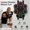 image:imageAbahub Music Boxing Machine for Adults amp Kids  11 Modes amp Bluetooth Boxing Punch Machine Home Fitness Equipment with Gloves Wall Mounted Interactive Boxing Target Nice Gift ChoiceBlack with Colorful Light