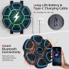 image:imageAbahub Music Boxing Machine for Adults amp Kids  11 Modes amp Bluetooth Boxing Punch Machine Home Fitness Equipment with Gloves Wall Mounted Interactive Boxing Target Nice Gift ChoiceBlack with Blue Light