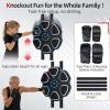 image:imageAbahub Music Boxing Machine for Adults amp Kids  11 Modes amp Bluetooth Boxing Punch Machine Home Fitness Equipment with Gloves Wall Mounted Interactive Boxing Target Nice Gift ChoiceBlack with Blue Light