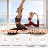 image:imageAbahub Wearable Wrist amp Ankle Weights Set of 2 Stackable Magnetic Weighted Bracelet for Women Waterproof Silicone Arm Leg Weights for Home Gym Workout Running Yoga amp PilatesPeach Pink  Light Pink