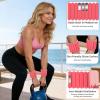 image:imageAbahub Wearable Wrist amp Ankle Weights Set of 2 Stackable Magnetic Weighted Bracelet for Women Waterproof Silicone Arm Leg Weights for Home Gym Workout Running Yoga amp PilatesPeach Pink  Light Pink