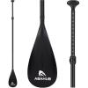 image:imageAbahub 3Piece Stand up Paddles Lightweight Paddleboard Paddle Oars for Paddleboard Adjustable Aluminum Alloy Shaft 68  84Black