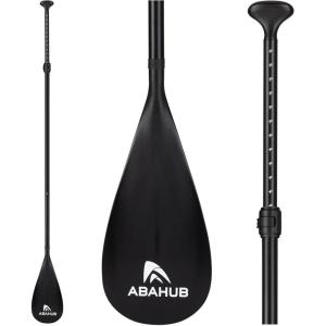 image:imageAbahub 3Piece Stand up Paddles Lightweight Paddleboard Paddle Oars for Paddleboard Adjustable Aluminum Alloy Shaft 68  84Black