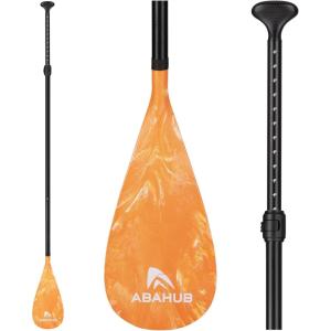 image:imageAbahub 3Piece Stand up Paddles Lightweight Paddleboard Paddle Oars for Paddleboard Adjustable Aluminum Alloy Shaft 68  84Orange