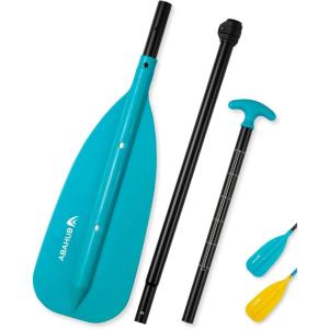 image:imageAbahub Adjustable Canoe Paddle Aluminum Shaft 4353130cm160cm Floatable Oar for Canoeing Boating KayakingBlue