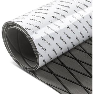 image:imageAbahub EVA Foam Boat Flooring Diamond Pattern Marine Decking Sheet with SelfAdhesive Carpet for Motorboat Kayak Surfboard SUPDark Gray with Black Lines