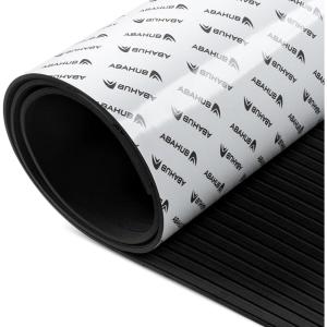 image:imageAbahub EVA Foam Boat Flooring Strip Cut Pattern Marine Decking Sheet with SelfAdhesive Carpet for Motorboat Kayak Surfboard SUPBlack