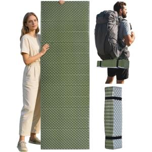 image:imageAbahub Foam Camping Sleeping Pad Waterproof Soft Foam Matress for Adults Foldable Ultralight Wide Pad for Outdoor Backpacking Picnic YogaGreen