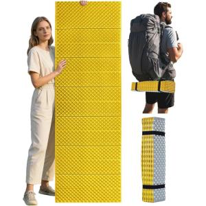image:imageAbahub Foam Camping Sleeping Pad Waterproof Soft Foam Matress for Adults Foldable Ultralight Wide Pad for Outdoor Backpacking Picnic YogaYellow