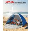 image:imageAbahub 3Person Beach Tent Sun Shelter UPF 50 UV Protection Portable Sun Shade with 2 Doors and 2 Mesh Windows Lightweight Beach Cabana for Beach Camping Fishing amp Outdoor Activities2 DOOR