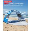 image:imageAbahub 3Person Beach Tent Sun Shelter UPF 50 UV Protection Portable Sun Shade with 2 Doors and 2 Mesh Windows Lightweight Beach Cabana for Beach Camping Fishing amp Outdoor Activities2 DOOR