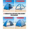 image:imageAbahub 3Person Beach Tent Sun Shelter UPF 50 UV Protection Portable Sun Shade with 2 Doors and 2 Mesh Windows Lightweight Beach Cabana for Beach Camping Fishing amp Outdoor Activities4 DOOR