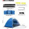 image:imageAbahub 3Person Beach Tent Sun Shelter UPF 50 UV Protection Portable Sun Shade with 2 Doors and 2 Mesh Windows Lightweight Beach Cabana for Beach Camping Fishing amp Outdoor Activities2 DOOR