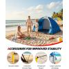 image:imageAbahub 3Person Beach Tent Sun Shelter UPF 50 UV Protection Portable Sun Shade with 2 Doors and 2 Mesh Windows Lightweight Beach Cabana for Beach Camping Fishing amp Outdoor Activities2 DOOR