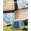 image:imageAbahub 24 Person Inflatable Camping Tent with Hand Pump Easy Setup Blow Up Tent with Builtin Canopy Waterproof 210D Oxford Fabric Breathable amp Ventilated Outdoor Glamping Tent
