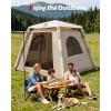 image:imageAbahub 24 Person Inflatable Camping Tent with Hand Pump Easy Setup Blow Up Tent with Builtin Canopy Waterproof 210D Oxford Fabric Breathable amp Ventilated Outdoor Glamping Tent