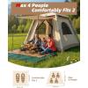 image:imageAbahub 24 Person Inflatable Camping Tent with Hand Pump Easy Setup Blow Up Tent with Builtin Canopy Waterproof 210D Oxford Fabric Breathable amp Ventilated Outdoor Glamping Tent