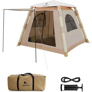 image:imageAbahub 24 Person Inflatable Camping Tent with Hand Pump Easy Setup Blow Up Tent with Builtin Canopy Waterproof 210D Oxford Fabric Breathable amp Ventilated Outdoor Glamping Tent